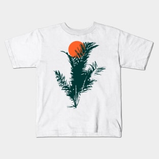 Minimalist Abstract Nature Art #44 Tropical Household Plant Kids T-Shirt